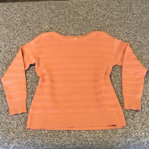 NWT.  Christopher and Banks Peach Sweater - Picture 1 of 11